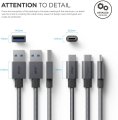 elago USB-C to USB-A Braided Cable (Dark Grey)