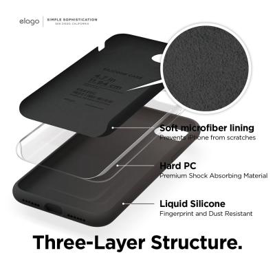 Elago Liquid Silicone Case Black IN STOCK