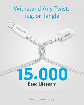 Anker USB C to MFI 0.9m PowerLine Select+ White Cable IN STOCK